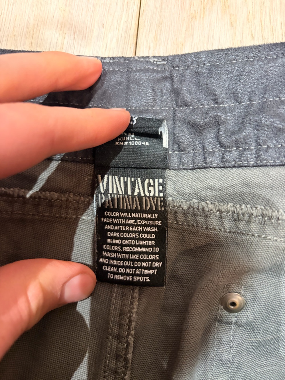 Vintage KUHL Canvas Carpenter Shorts Dark Green Men's size 33 - Picture 4 of 8